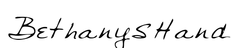 BethanysHand Font Image