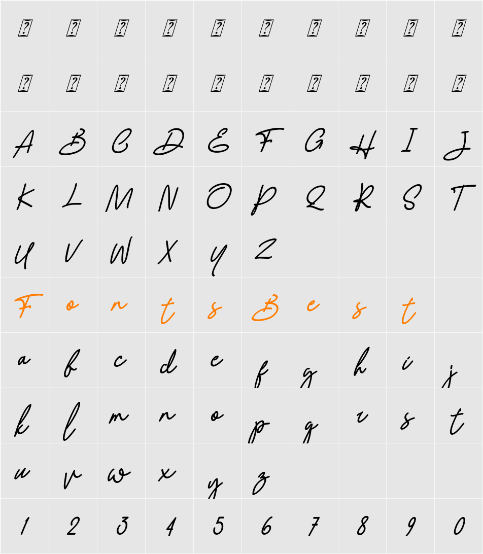 Arrafah Character Map