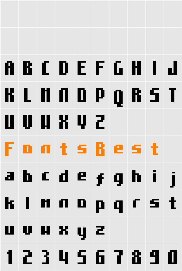 MosaicoBlack Character Map