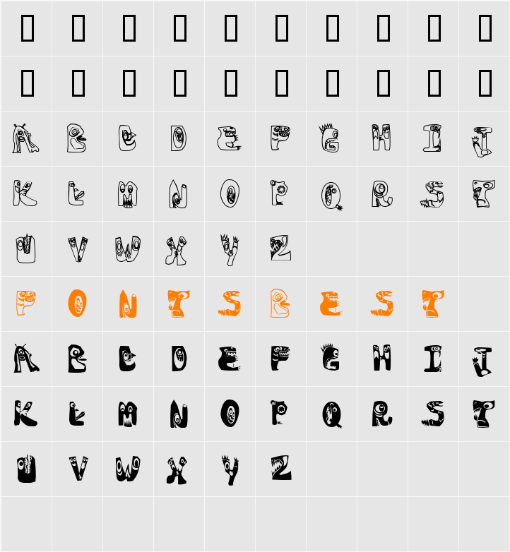 JI-Edgers Character Map