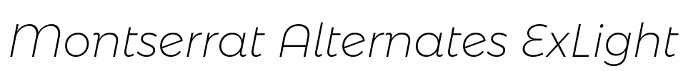 Montserrat Alternates ExLight