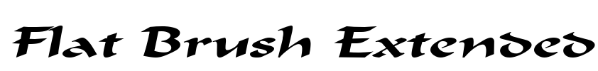 Flat Brush Extended Font Image