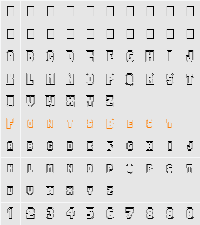 FZ UNIQUE 49 HOLLOW Character Map