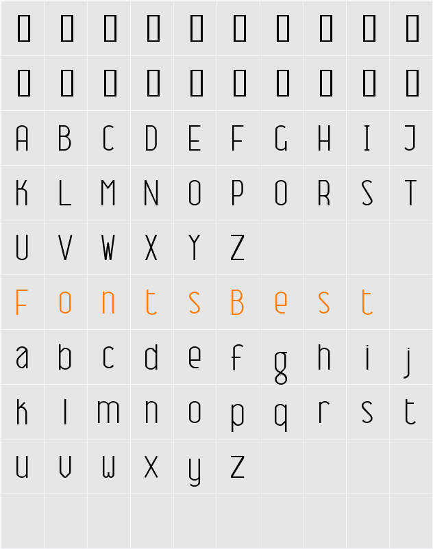 Name This Font Character Map