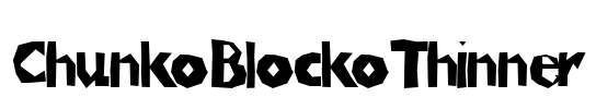 ChunkoBlockoThinner Font Image