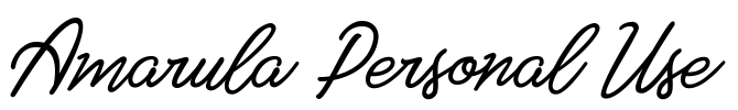 Amarula Personal Use Font Image