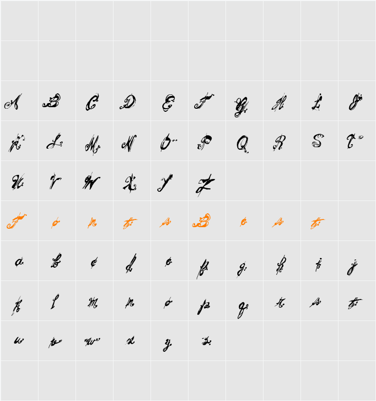 Mitsouskos Character Map