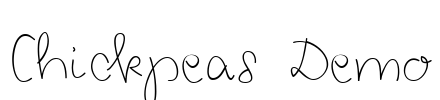 Chickpeas Demo Font Image