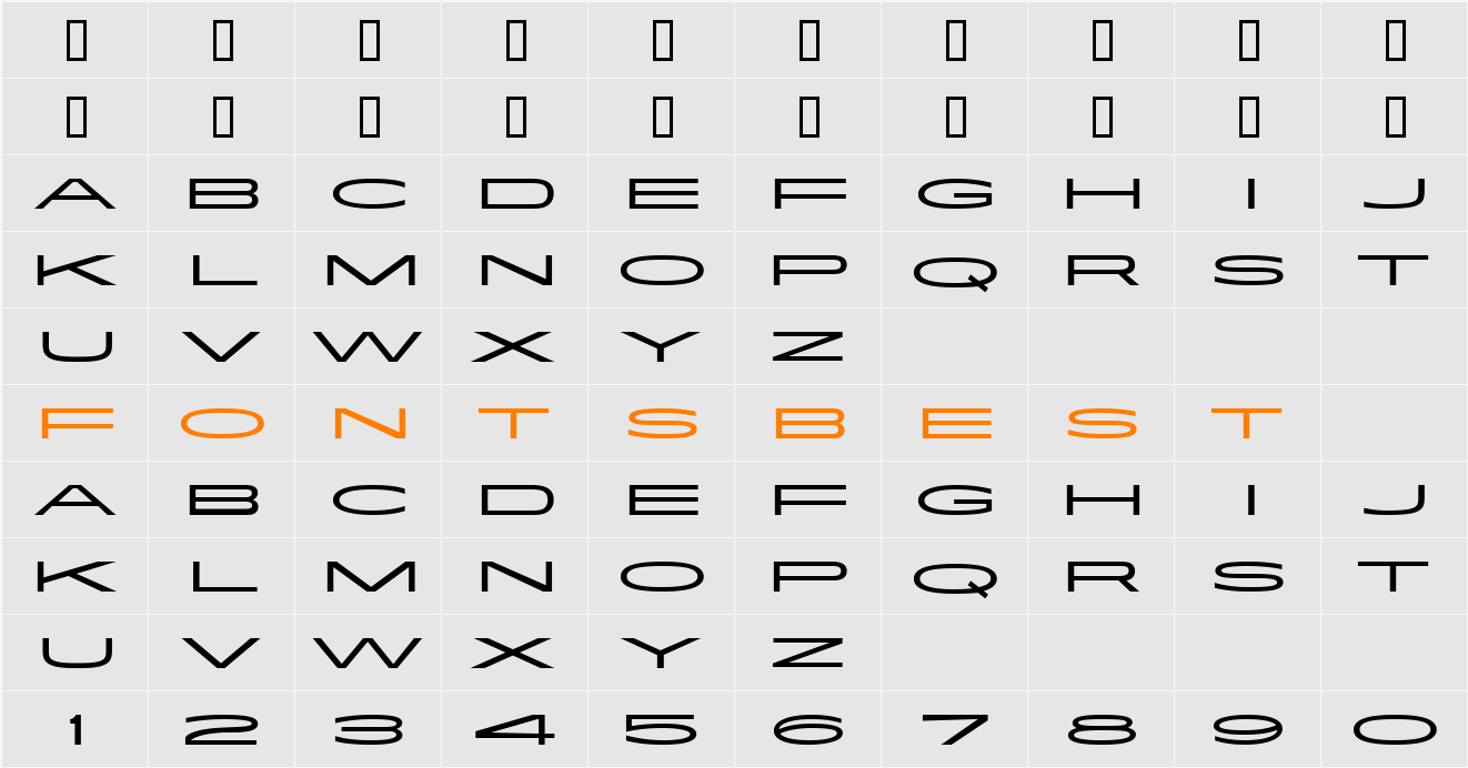 FlatironITC TT Character Map
