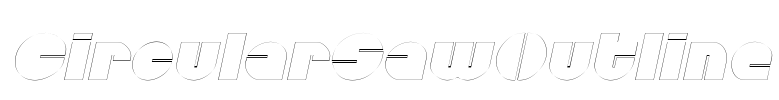 CircularSawOutline Font Image