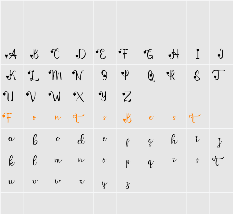 Aliqa Character Map