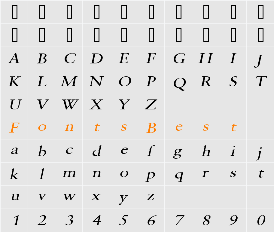 Garrick Wide Character Map