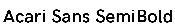 Acari Sans SemiBold Font Image