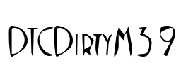 DTCDirtyM39 Font Image