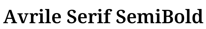 Avrile Serif SemiBold Font Image