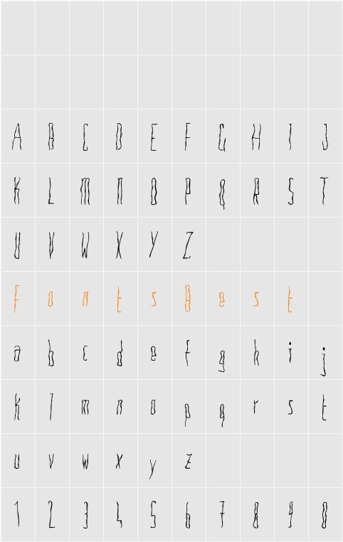Anoressic Character Map