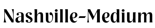 Nashville-Medium Font Image