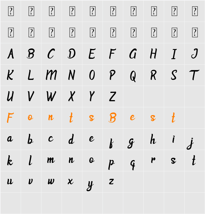 Athena Character Map