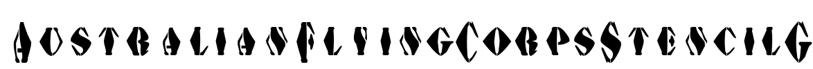 AustralianFlyingCorpsStencilG Font Image
