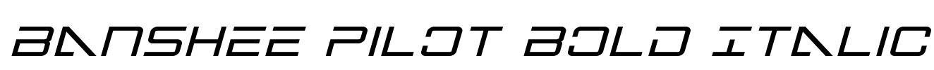 Banshee Pilot Bold Italic Font Image