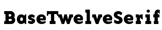 BaseTwelveSerif Font Image
