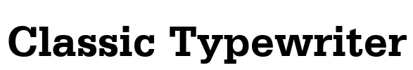 Classic Typewriter Font Image