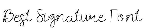 Best Signature Font