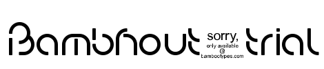 Bambhout_trial Font Image