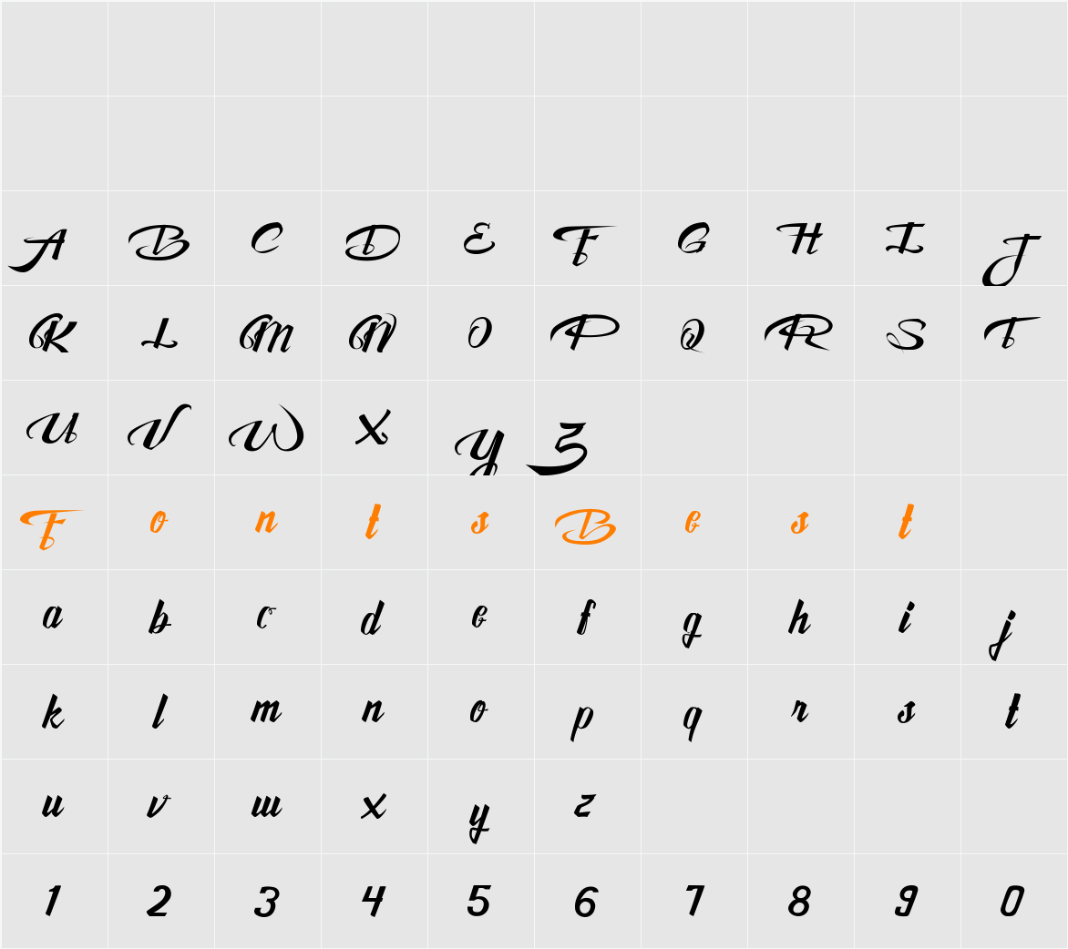 Awesome Free Font Character Map