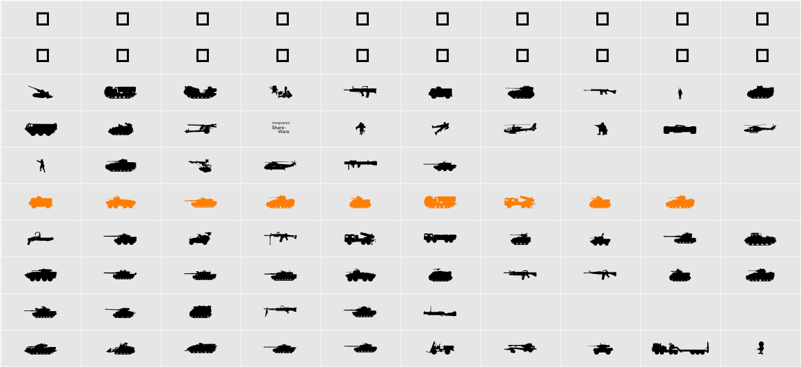 NATOKit Character Map