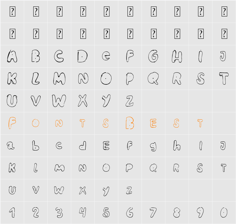 BIZARRO1 Character Map