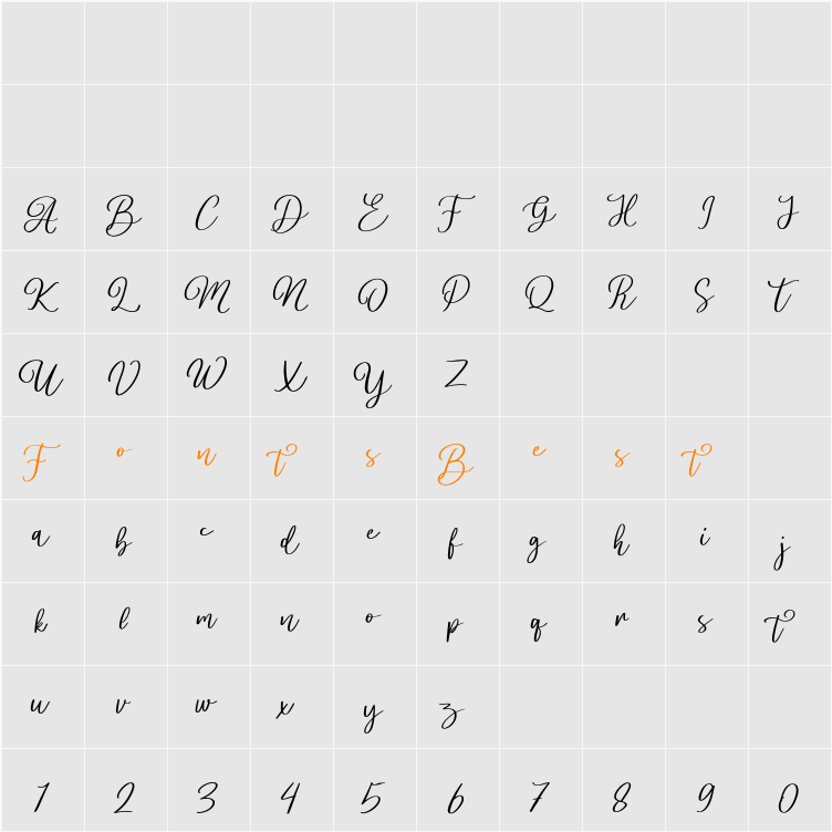 Stobils Character Map