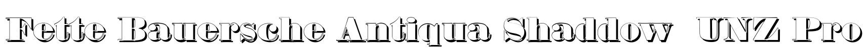 Fette Bauersche Antiqua Shaddow  UNZ Pro Font Image