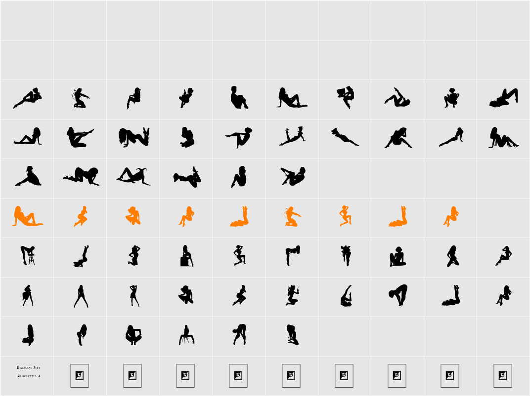 Darrians Sexy Silhouettes 4 Character Map