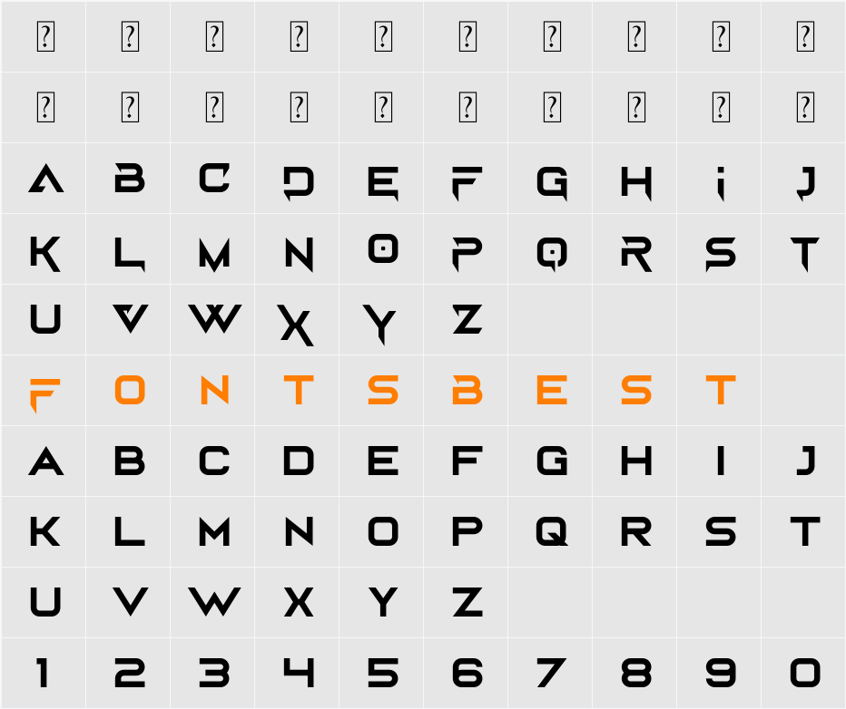 Bord Demo Character Map