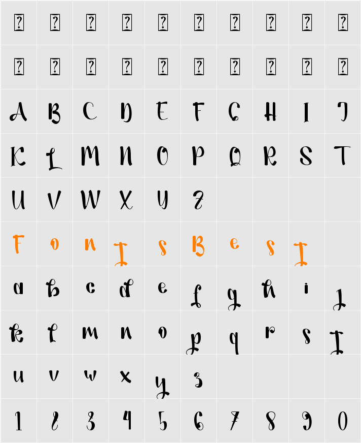 Athafia-PERSONAL USE Character Map