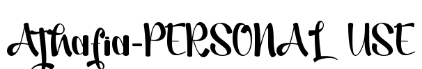 Athafia-PERSONAL USE Font Image