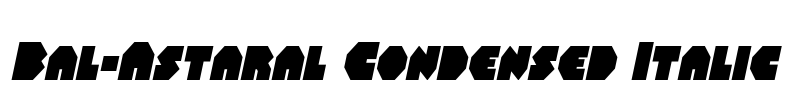Bal-Astaral Condensed Italic Font Image