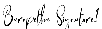 Baropetha Signature1 Font Image