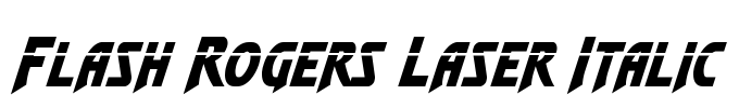 Flash Rogers Laser Italic Font Image