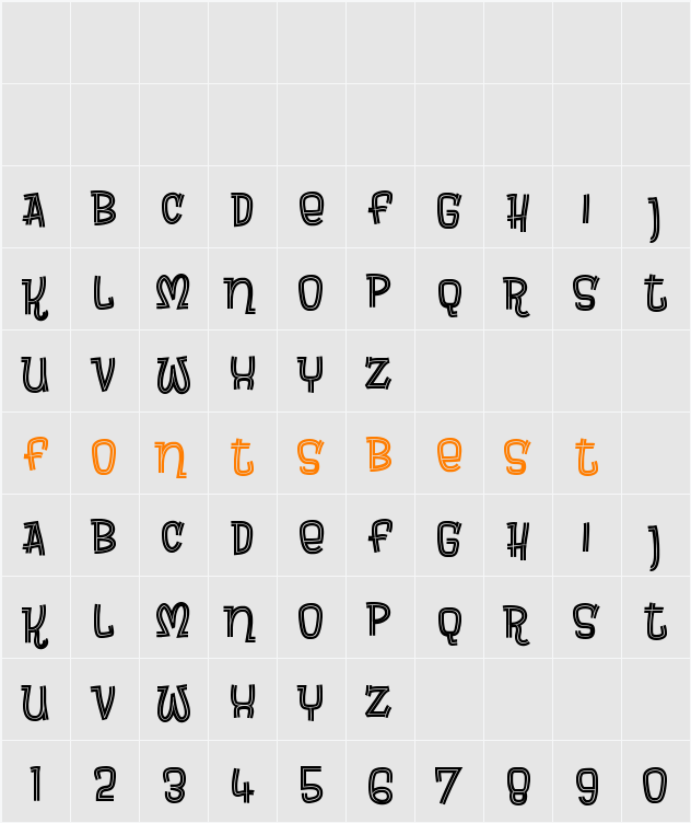 Brewsky Character Map