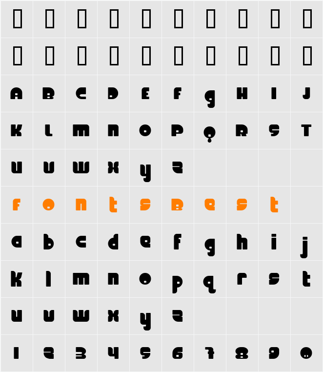 FineOMite Character Map