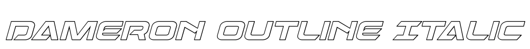 Dameron Outline Italic Font Image