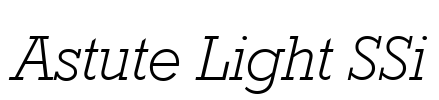Astute Light SSi Font Image