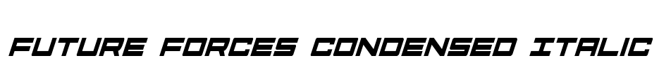 Future Forces Condensed Italic