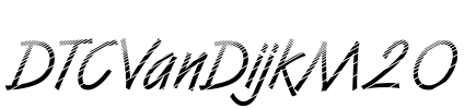 DTCVanDijkM20 Font Image