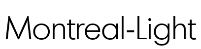Montreal-Light Font Image