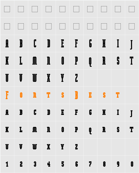 ModulaRoundSerifSmCap-Ultra Character Map