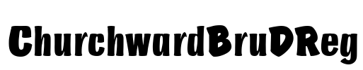 ChurchwardBruDReg Font Image