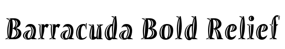 Barracuda Bold Relief Font Image
